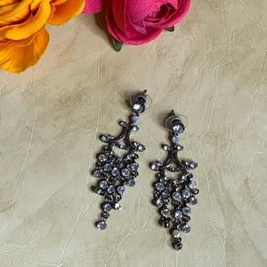 Crystal Metal Chandelier Drop Earrings